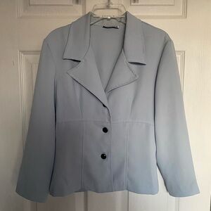 Rampage Light Blue Women's Blazer Jacket - Three-Button Tailored Blazer